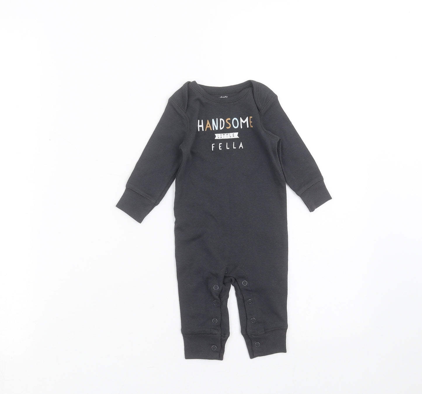 Preworn Boys Grey   Babygrow One-Piece Size 3-6 Months  - handsome little fella