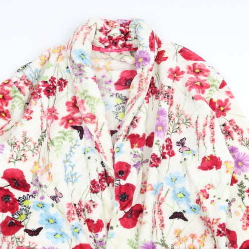 George Womens Ivory Floral  Top Robe Size M