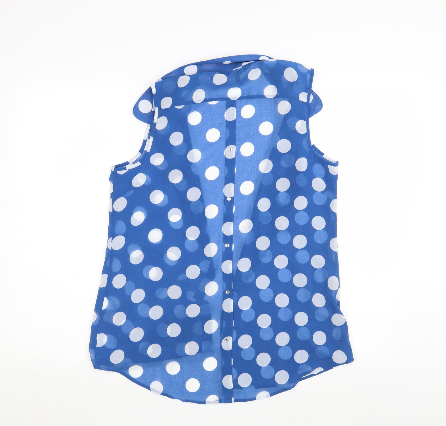 NEXT Womens Blue Polka Dot  Basic Blouse Size 12