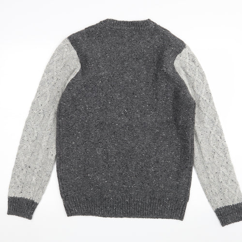 Burton Mens Grey  Knit Pullover Jumper Size M
