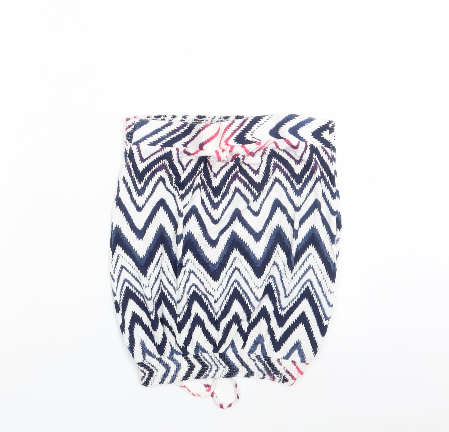 NEXT Womens White Geometric  Basic T-Shirt Size 10