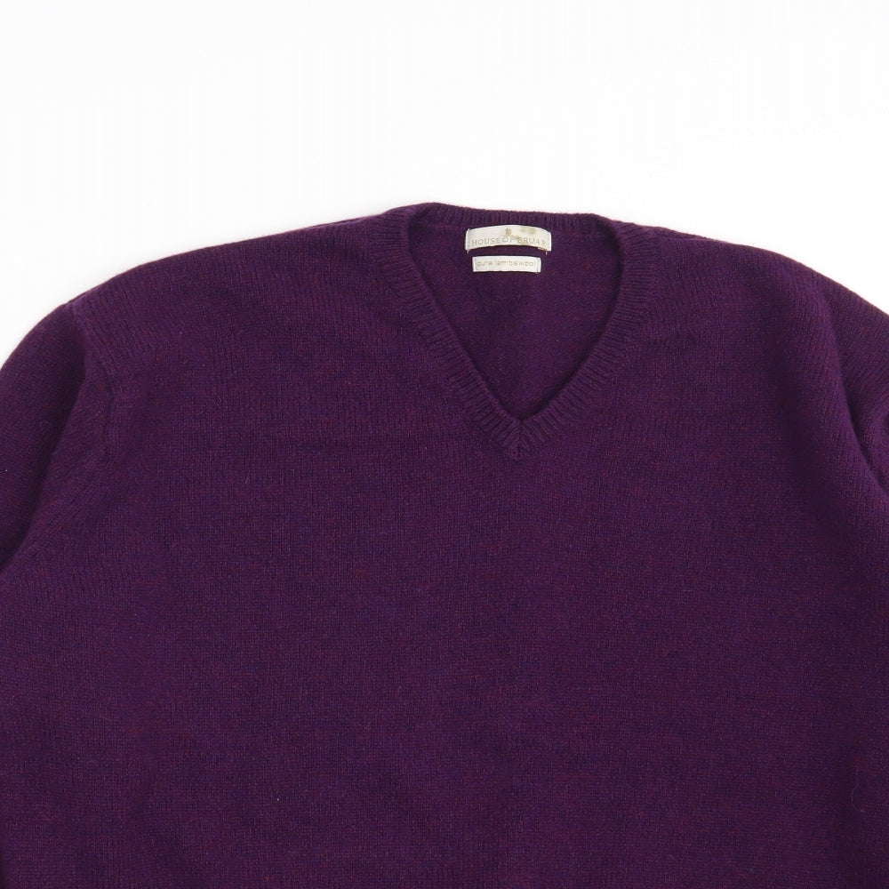 House of Bruar Mens Purple  Knit Pullover Jumper Size M