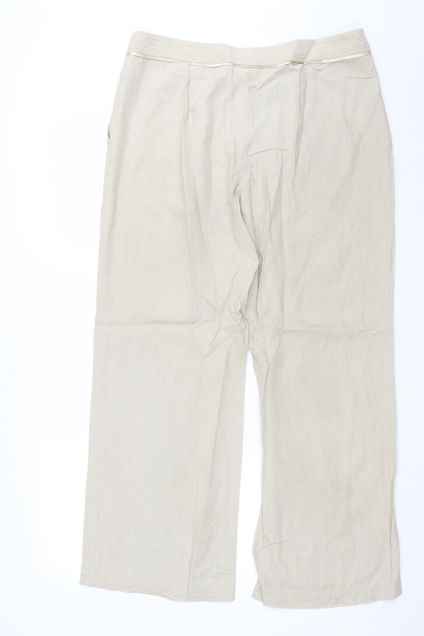 Marks and Spencer Womens Beige   Trousers  Size 14 L29 in