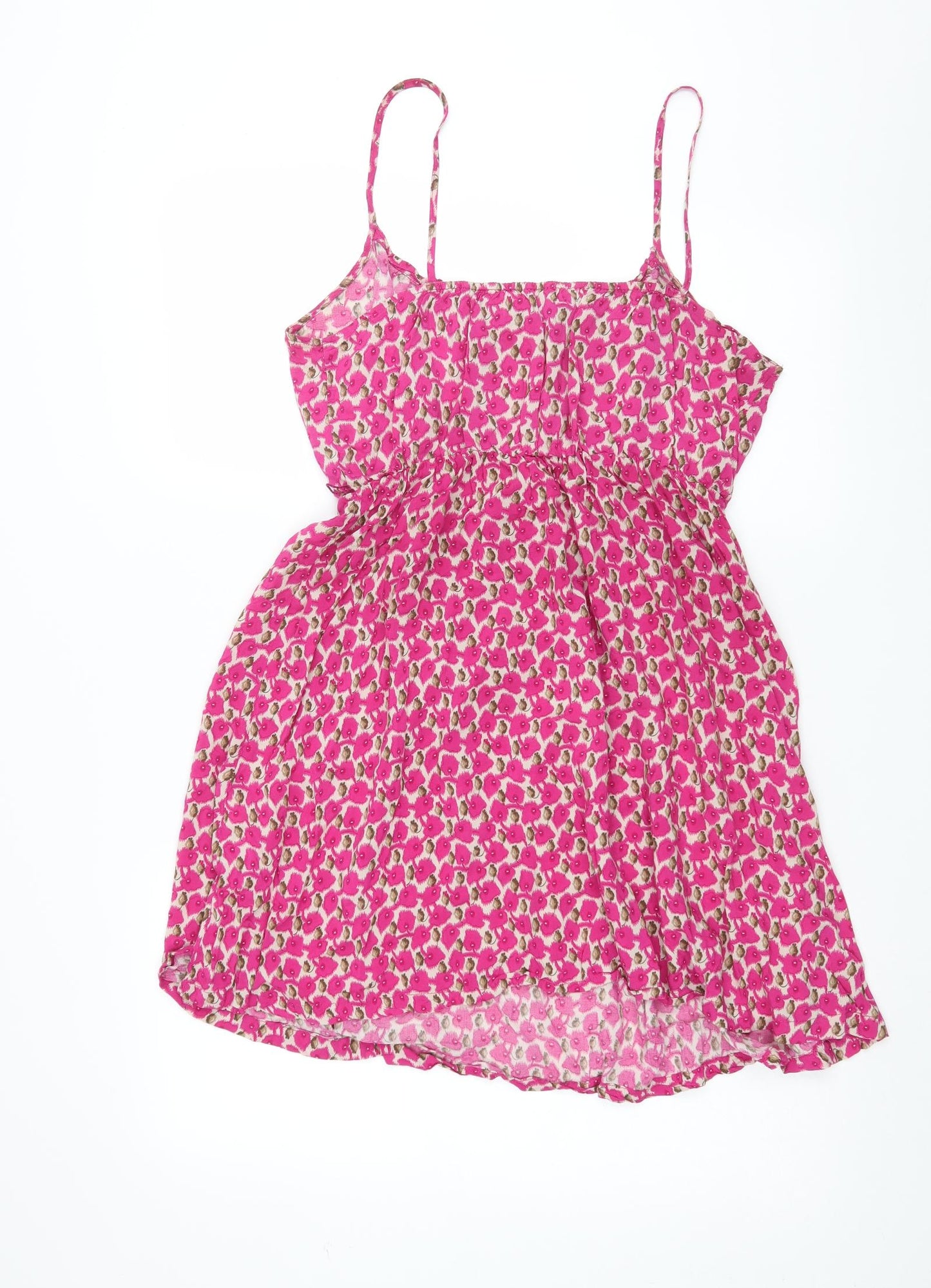 Zara Womens Pink Floral  Fit & Flare  Size L