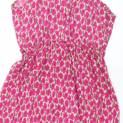 Zara Womens Pink Floral  Fit & Flare  Size L