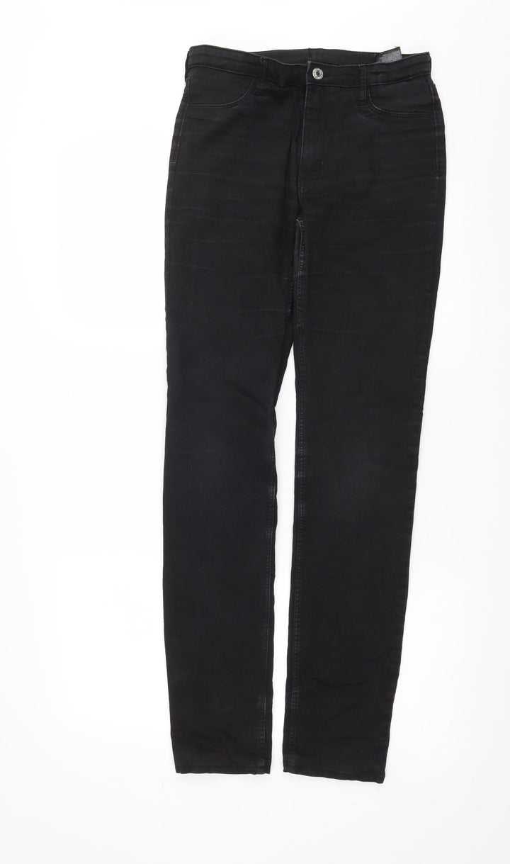 H&M Girls Black Denim Skinny Jeans Size 14 Years