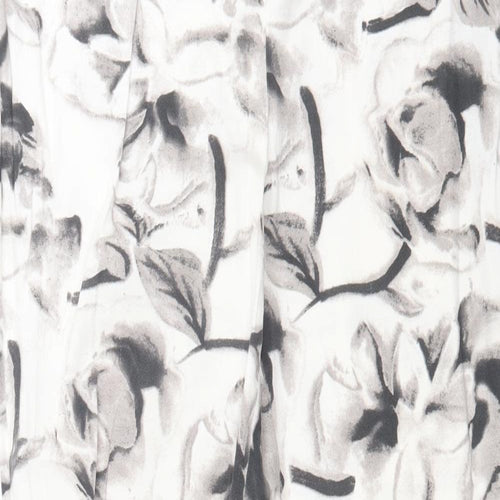 ET VOUS Womens White Floral  Trousers  Size 12 L24 in