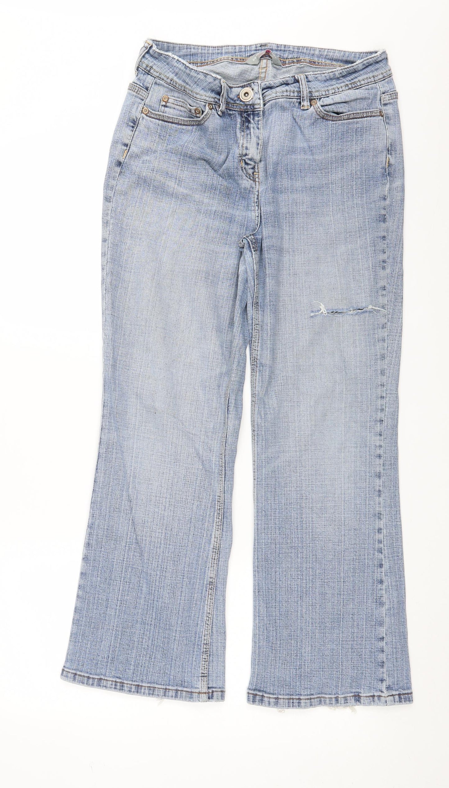 Dorothy Perkins Womens Blue  Denim Straight Jeans Size 12 L27 in