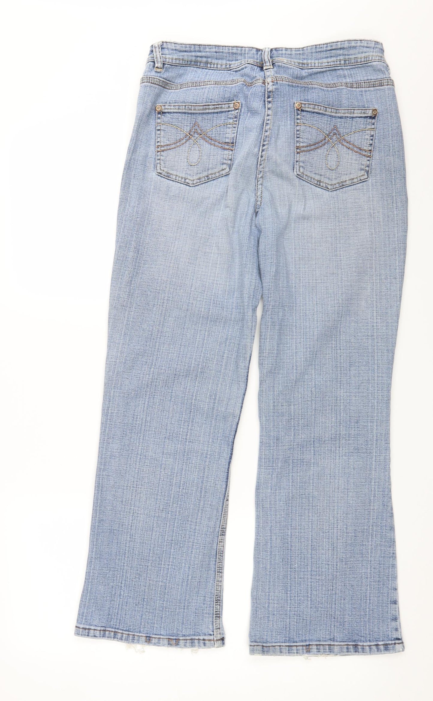 Dorothy Perkins Womens Blue  Denim Straight Jeans Size 12 L27 in