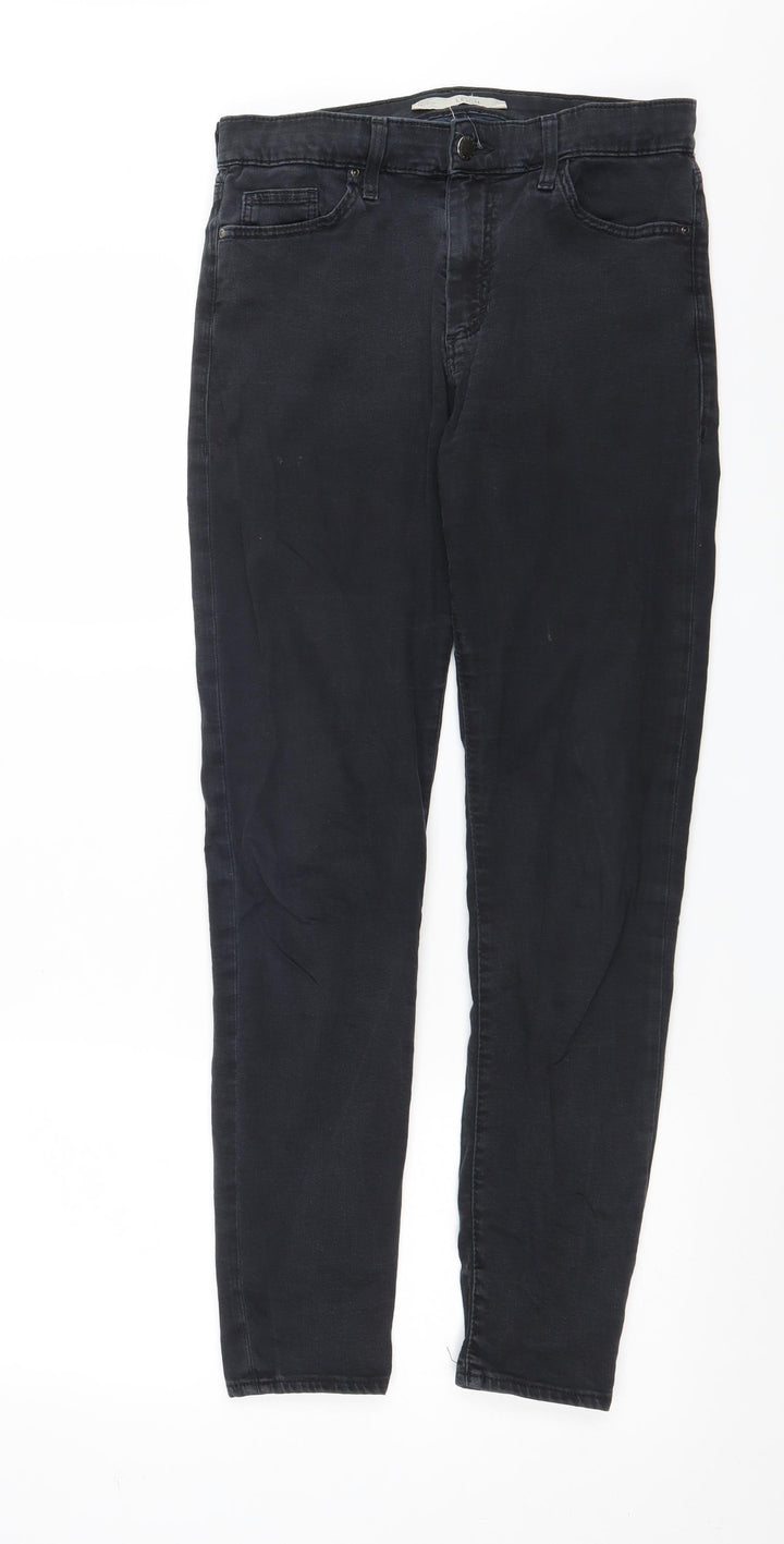 Topshop Womens Black Denim Skinny Jeans Size 28 in L29 in
