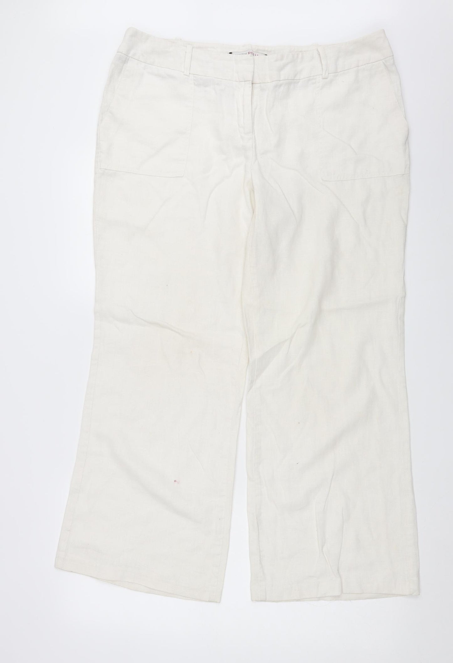 Principles Womens White   Trousers  Size 16 L28 in