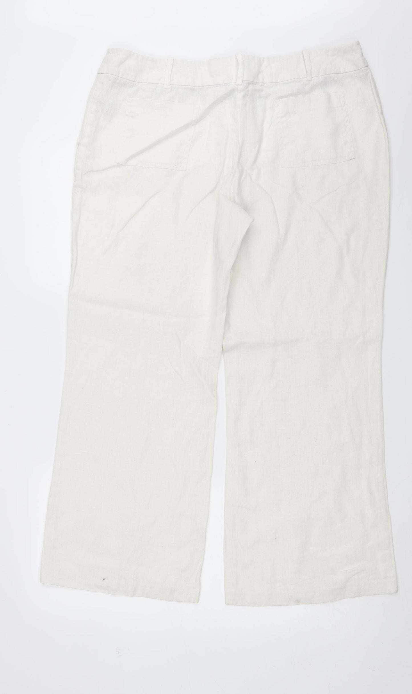 Principles Womens White   Trousers  Size 16 L28 in