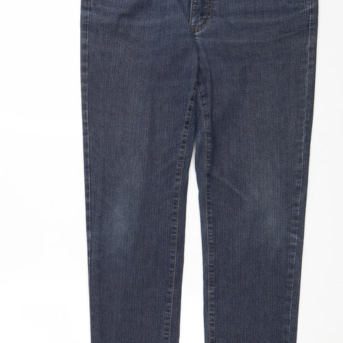 Angels Womens Blue  Denim Straight Jeans Size 32 in L29 in