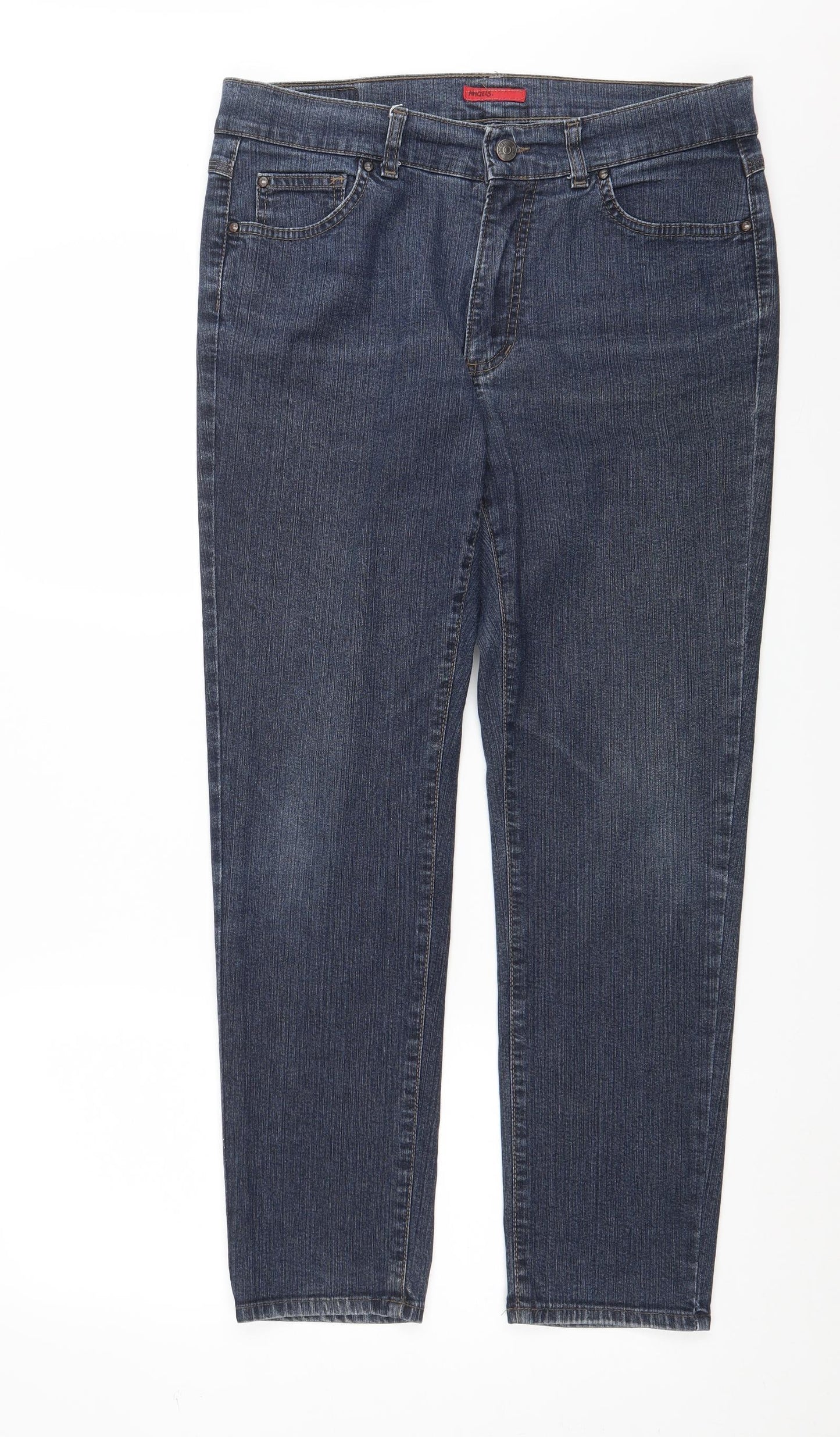 Angels Womens Blue  Denim Straight Jeans Size 32 in L29 in