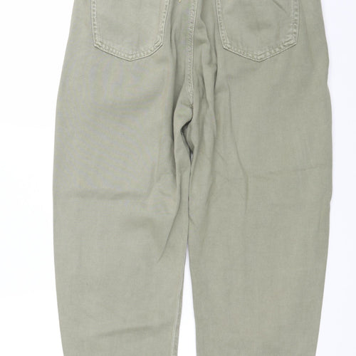 Zara Womens Green  Denim Mom Jeans Size 12 L25 in