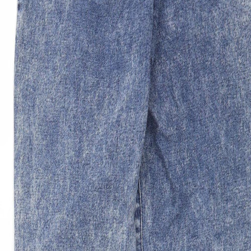 New Look Womens Blue  Denim Skinny Jeans Size 6 L25 in - distressed hem