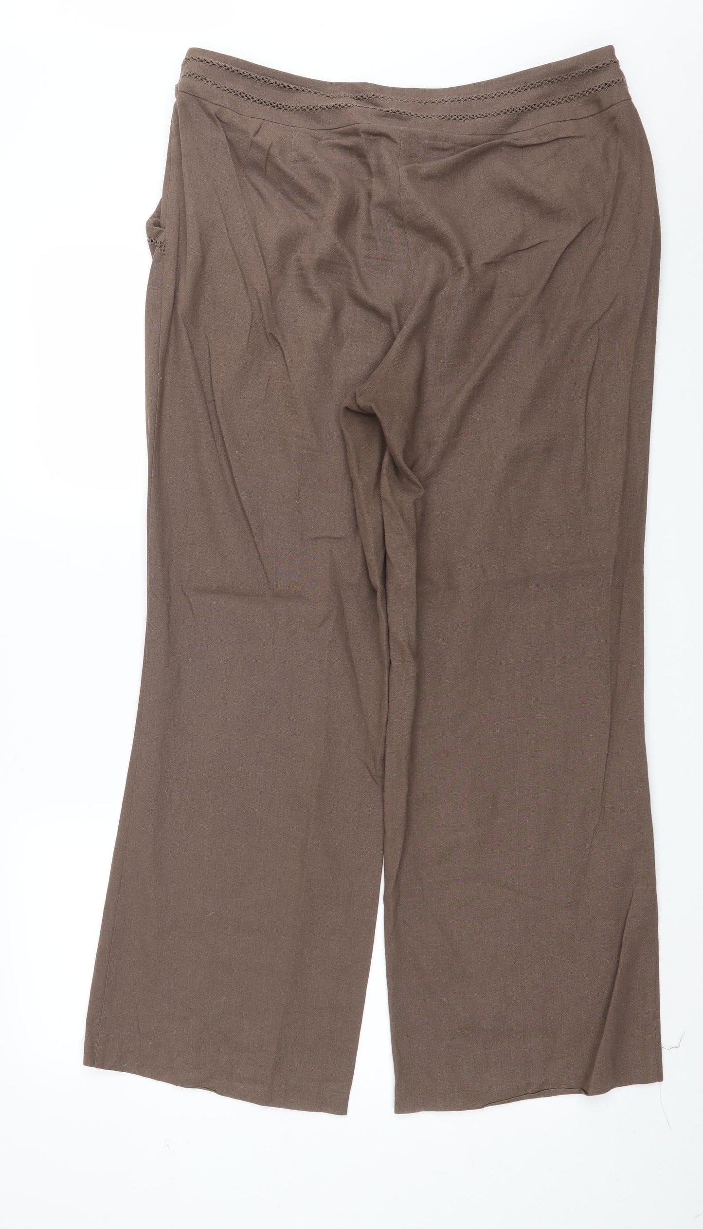 BHS Womens Brown   Trousers  Size 16 L29 in