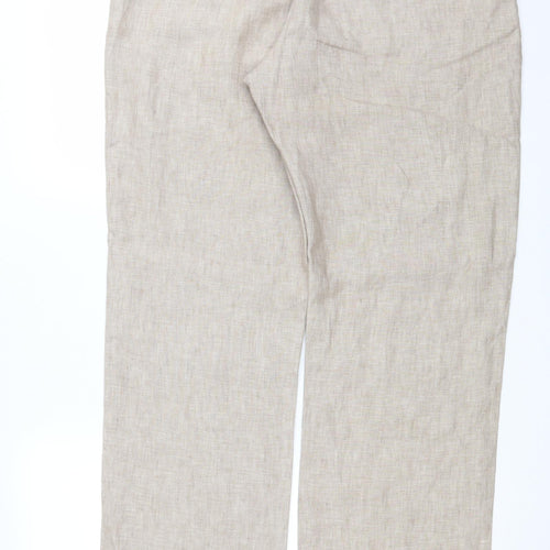 GREAT PLAINS Womens Beige   Trousers  Size 16 L33 in