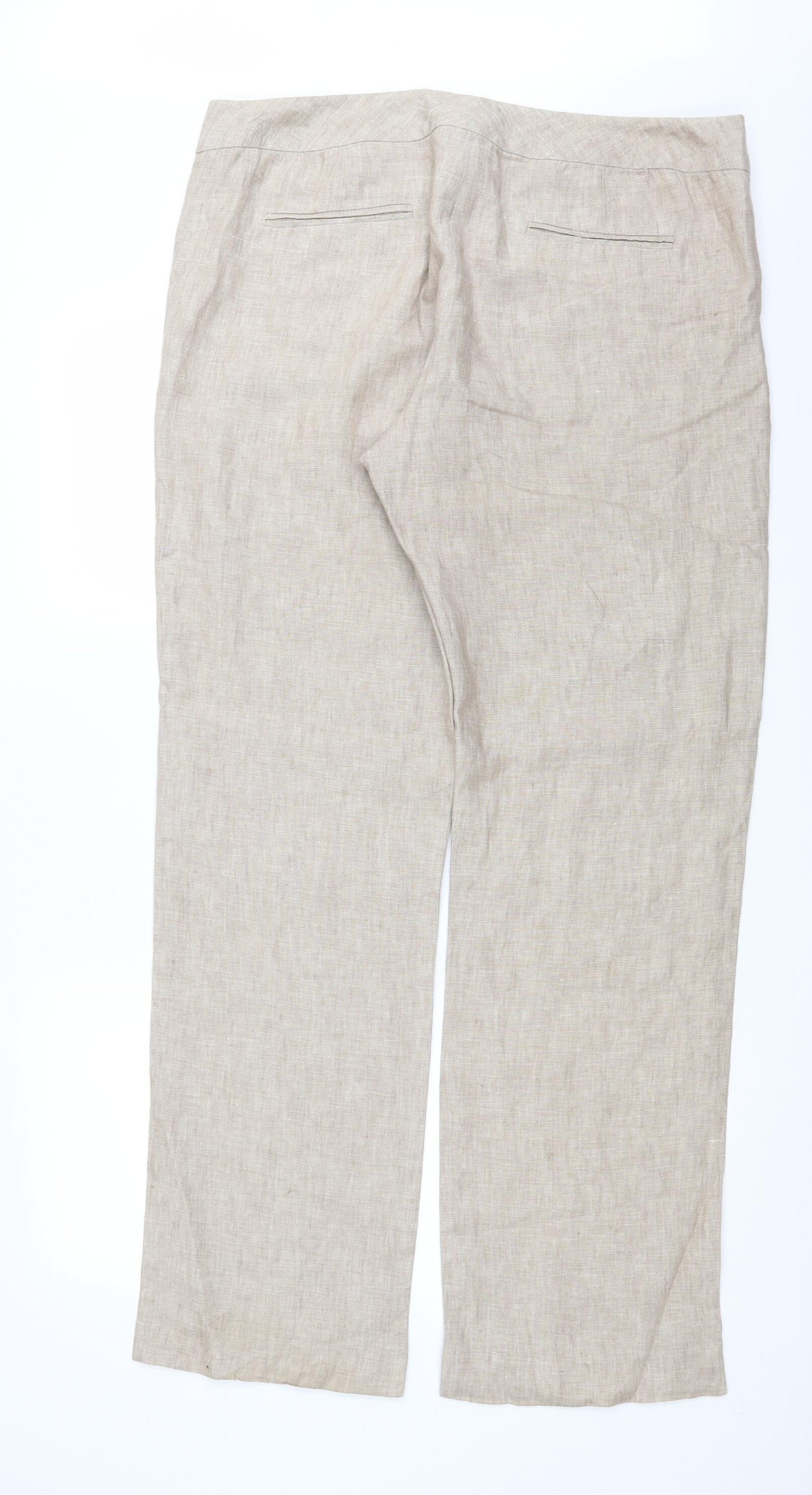 GREAT PLAINS Womens Beige   Trousers  Size 16 L33 in