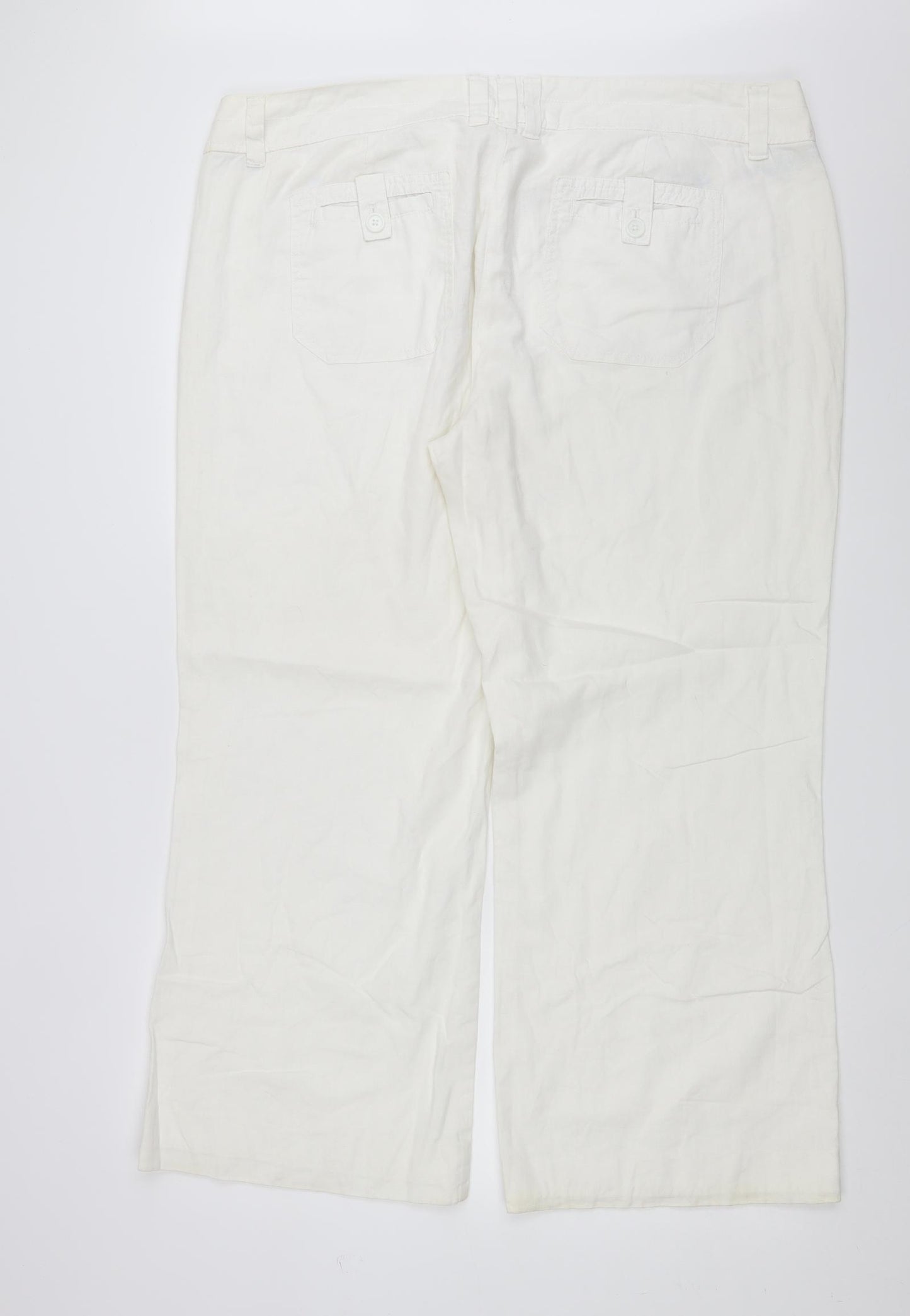 Papaya Womens White   Trousers  Size 20 L29 in