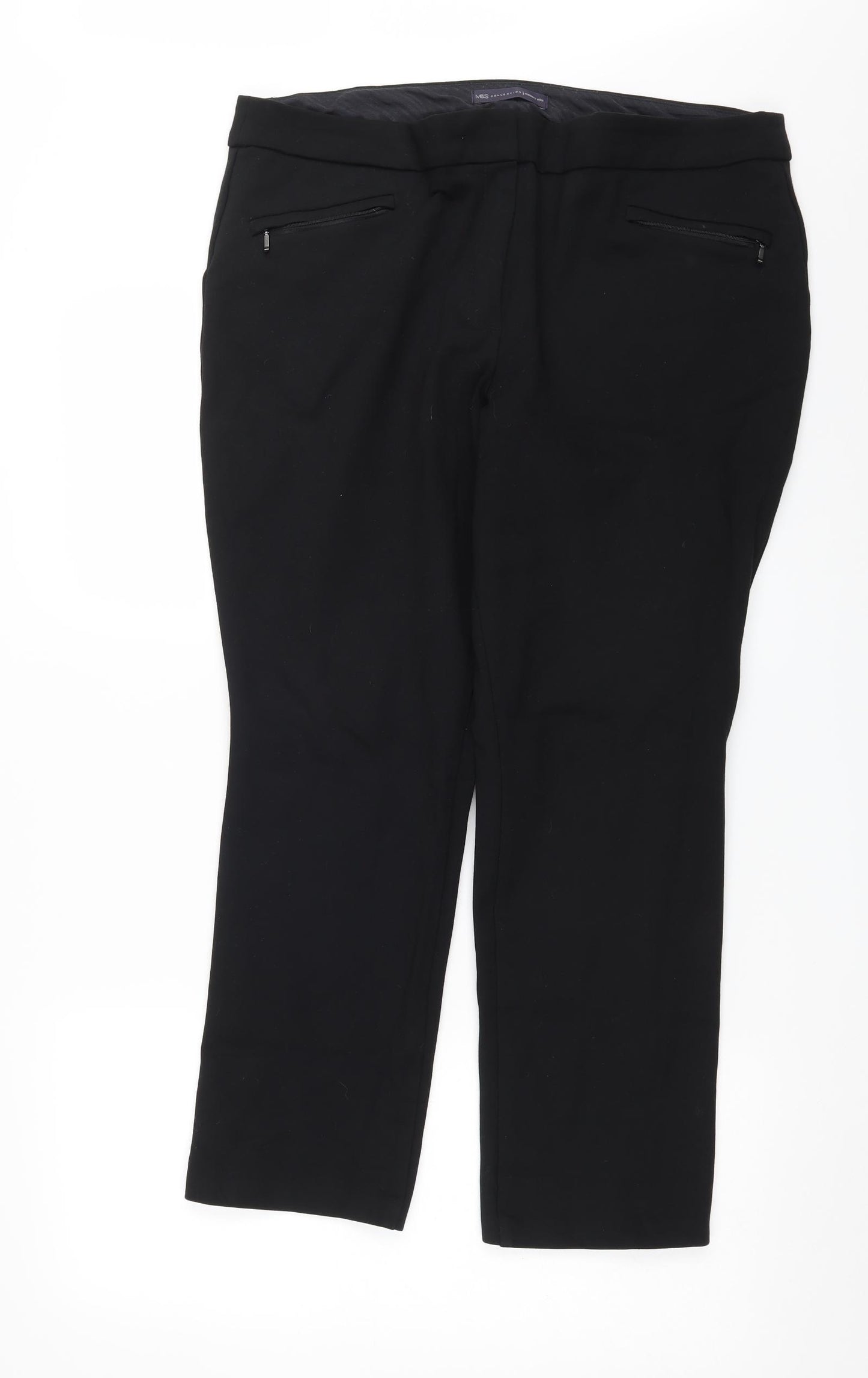 Marks and Spencer Womens Black   Trousers  Size 16 L27 in