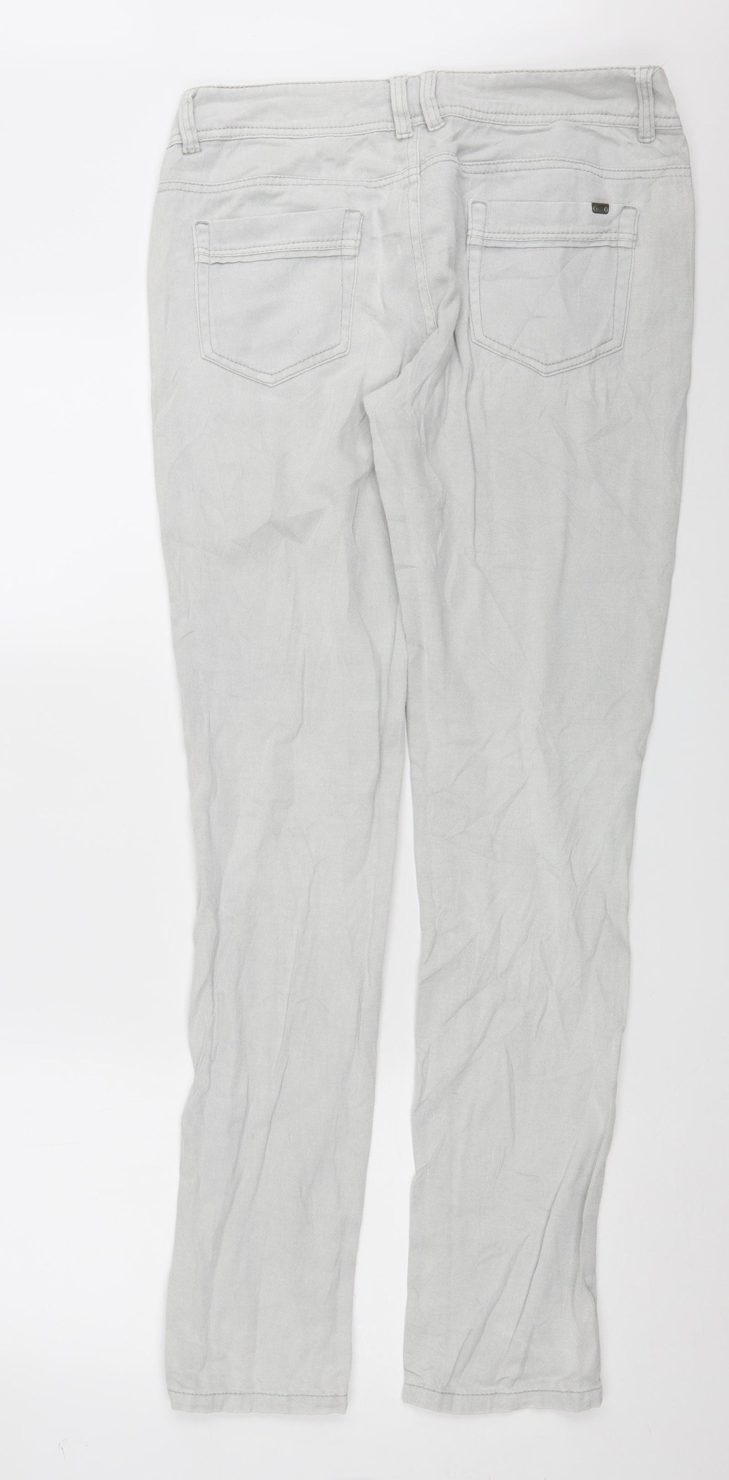 RESERVED Womens Grey  Denim Skinny Jeans Size 10 L32 in