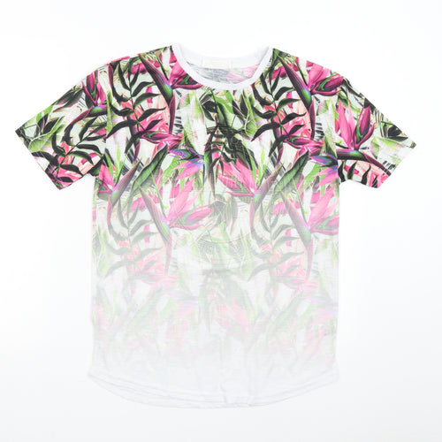 Primark Mens Multicoloured Floral   T-Shirt Size XS  - California