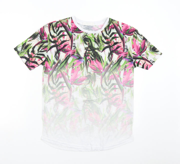 Primark Mens Multicoloured Floral T-Shirt Size XS - California