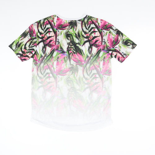 Primark Mens Multicoloured Floral   T-Shirt Size XS  - California