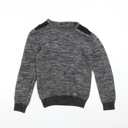 George Boys Grey  Knit Pullover Jumper Size 12-13 Years