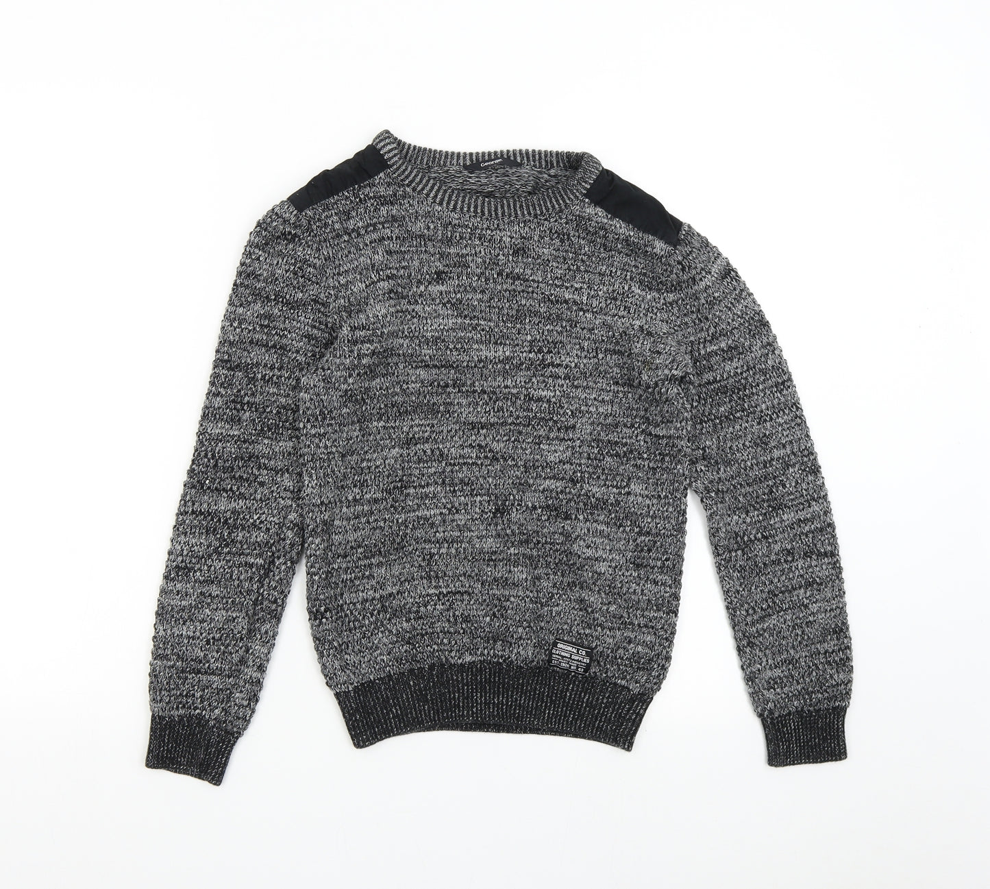 George Boys Grey  Knit Pullover Jumper Size 12-13 Years