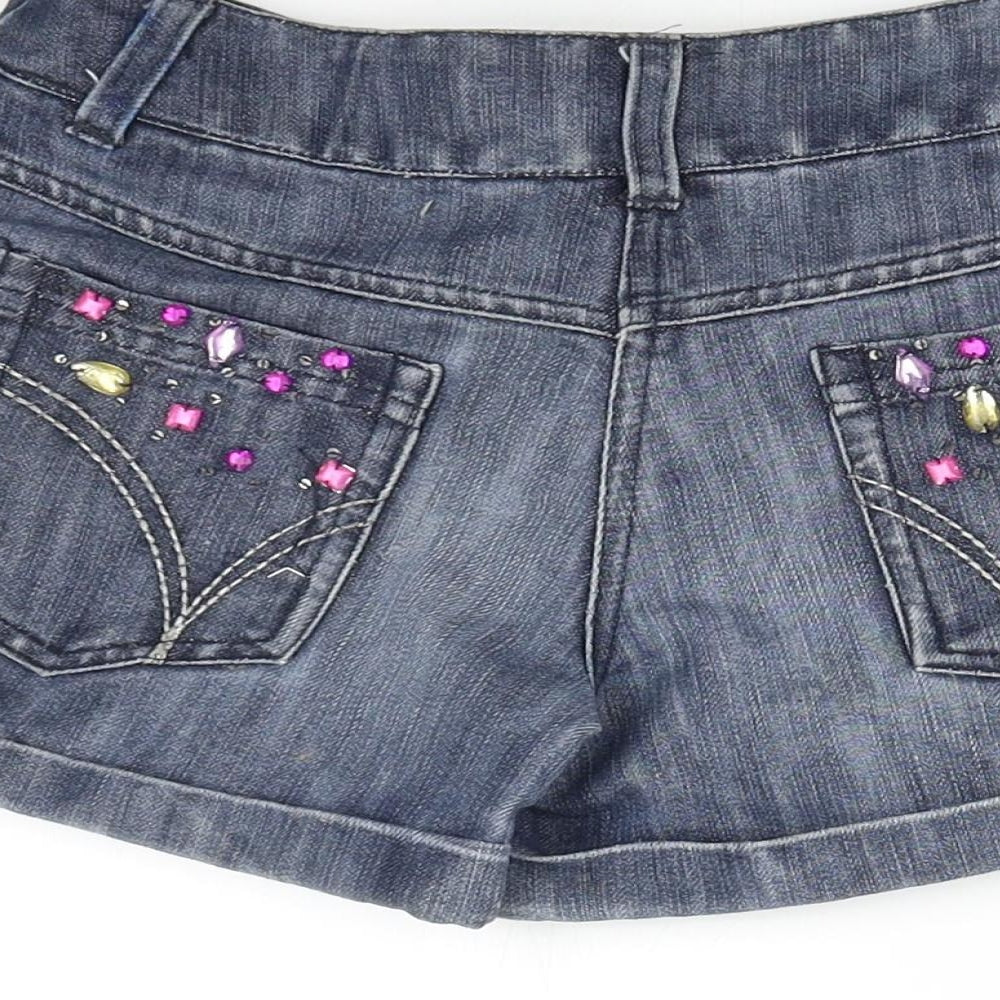 Matalan Girls Blue  Denim Hot Pants Shorts Size 10-11 Years