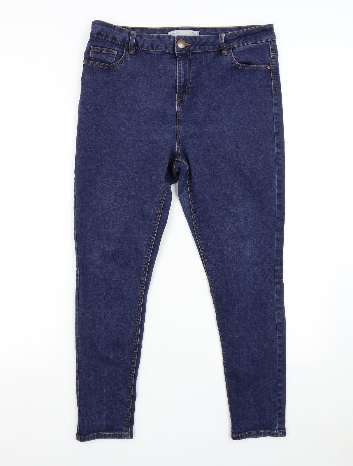George Womens Blue  Denim Skinny Jeans Size 16 L26 in - Short