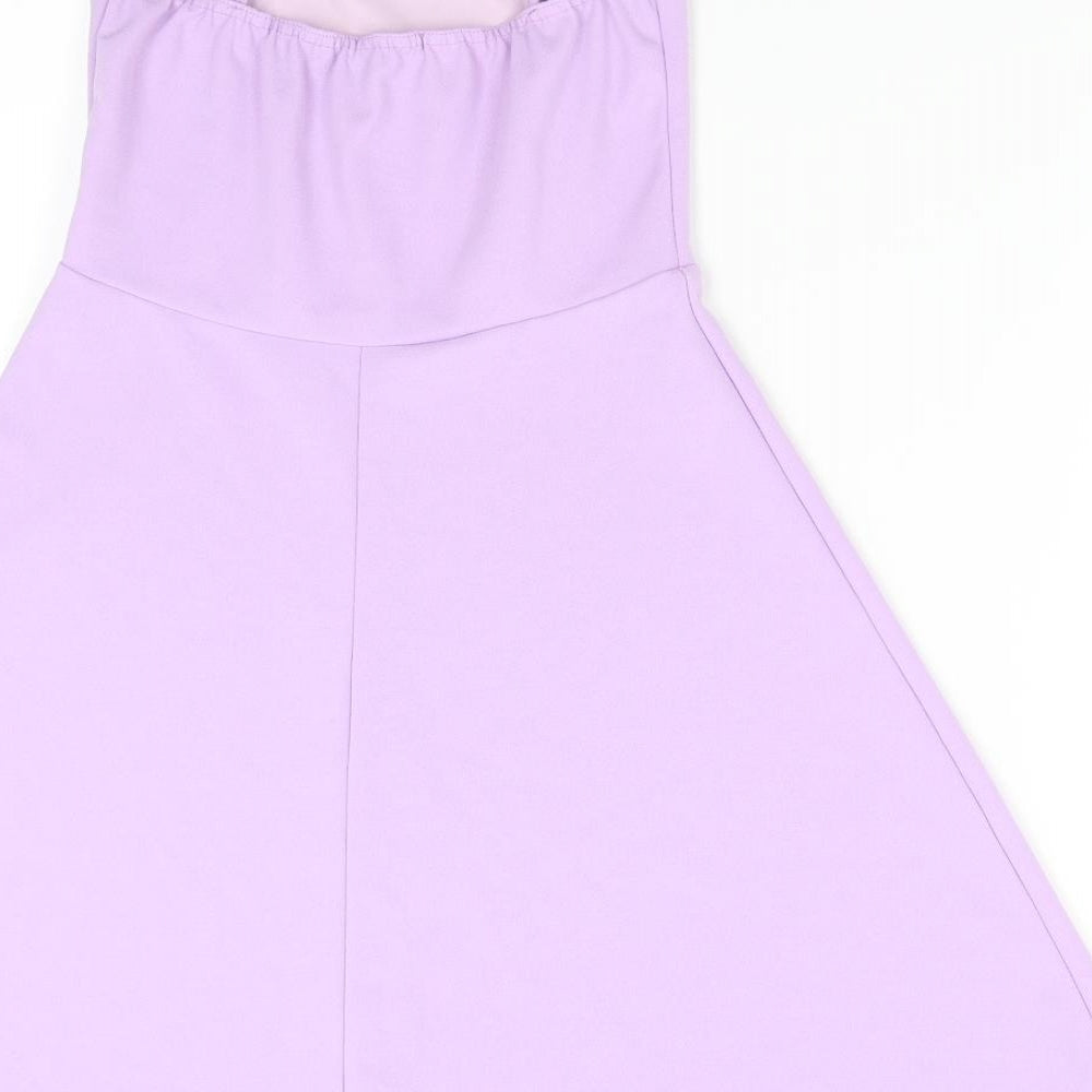 Boohoo Womens Purple   Fit & Flare  Size 8