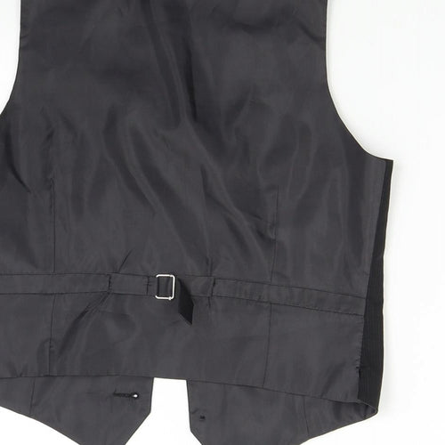 Flipback Boys Black Striped  Gilet Waistcoat Size 12 Years