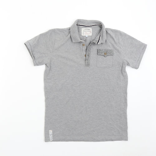 J Jeans Boys Grey   Basic Polo Size 12-13 Years
