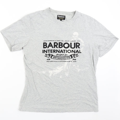 Barbour Mens Grey    T-Shirt Size L
