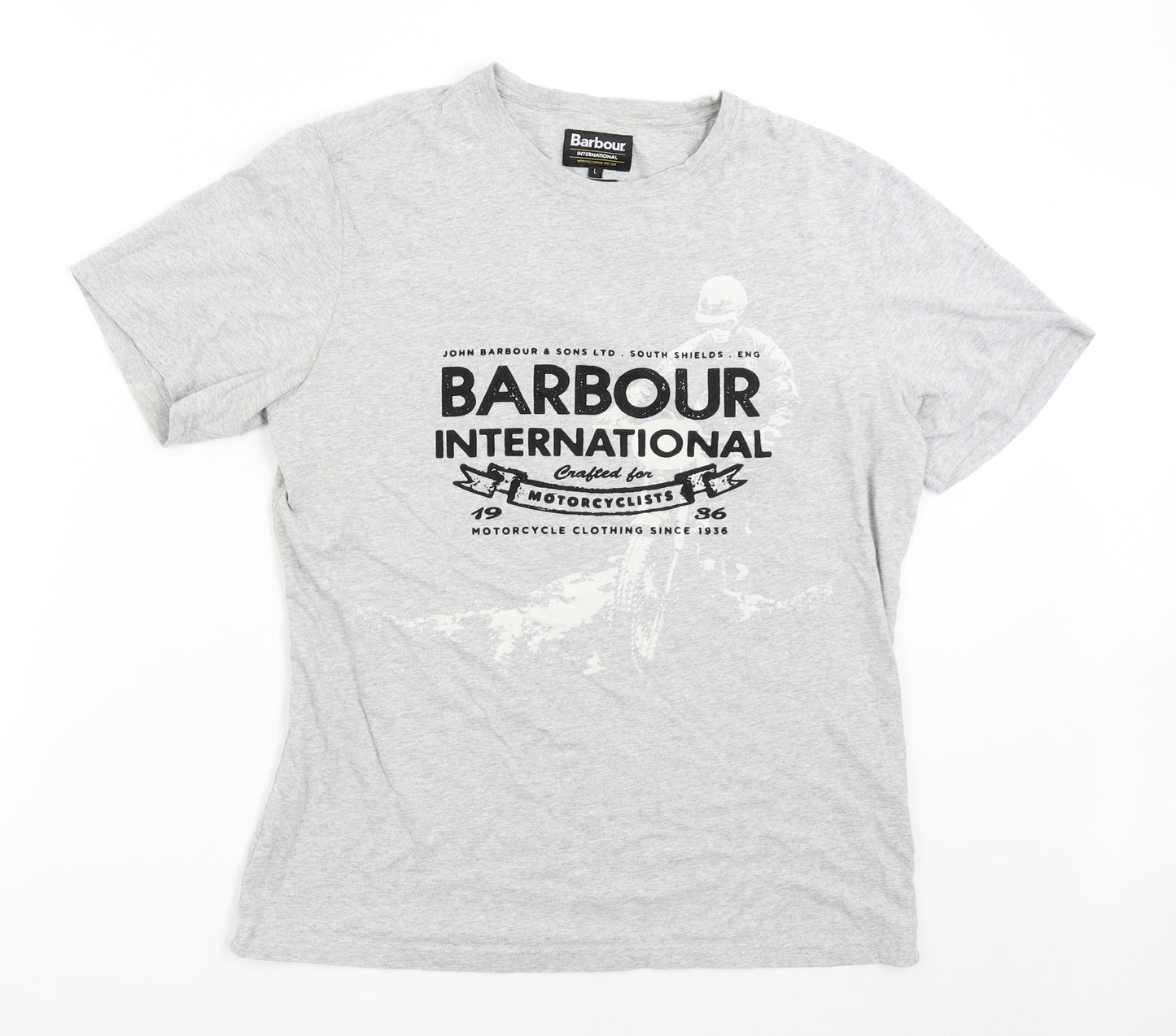 Barbour Mens Grey    T-Shirt Size L