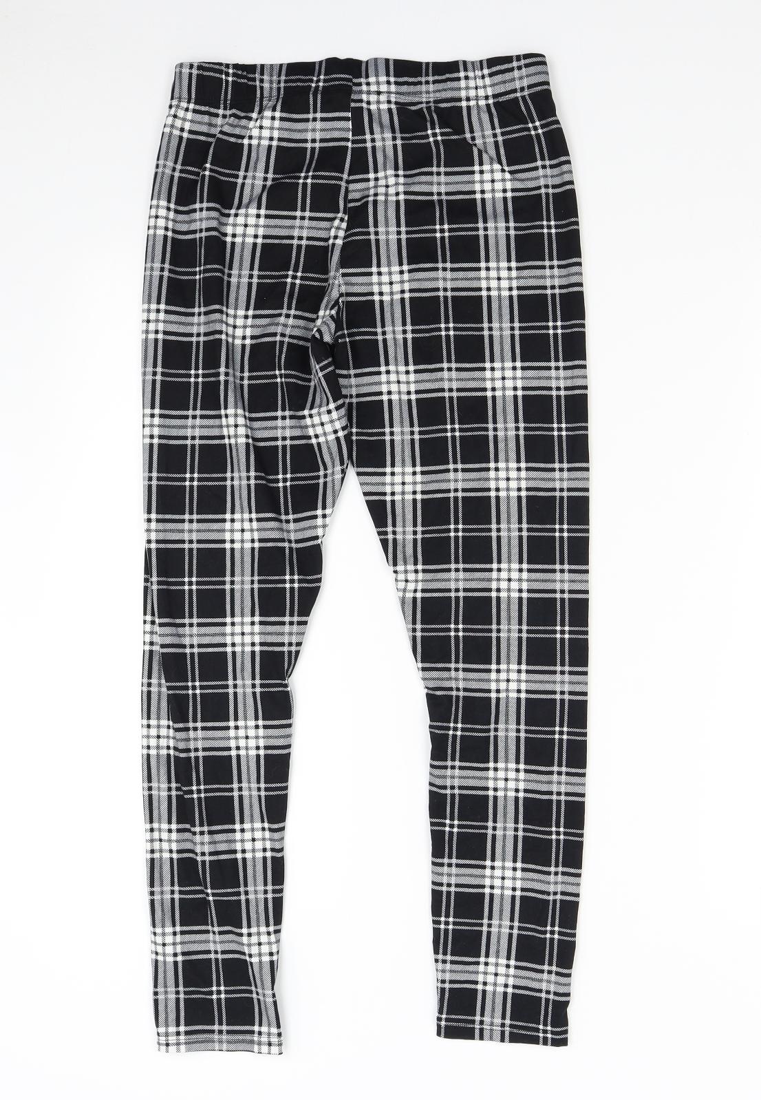 Primark Womens Black Check   Pyjama Pants Size S