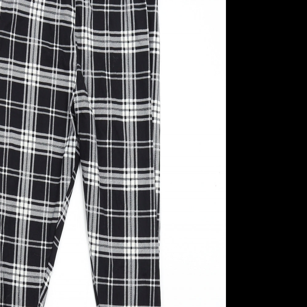 Primark Womens Black Check   Pyjama Pants Size S
