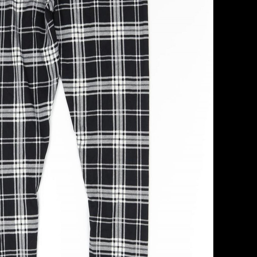 Primark Womens Black Check   Pyjama Pants Size S
