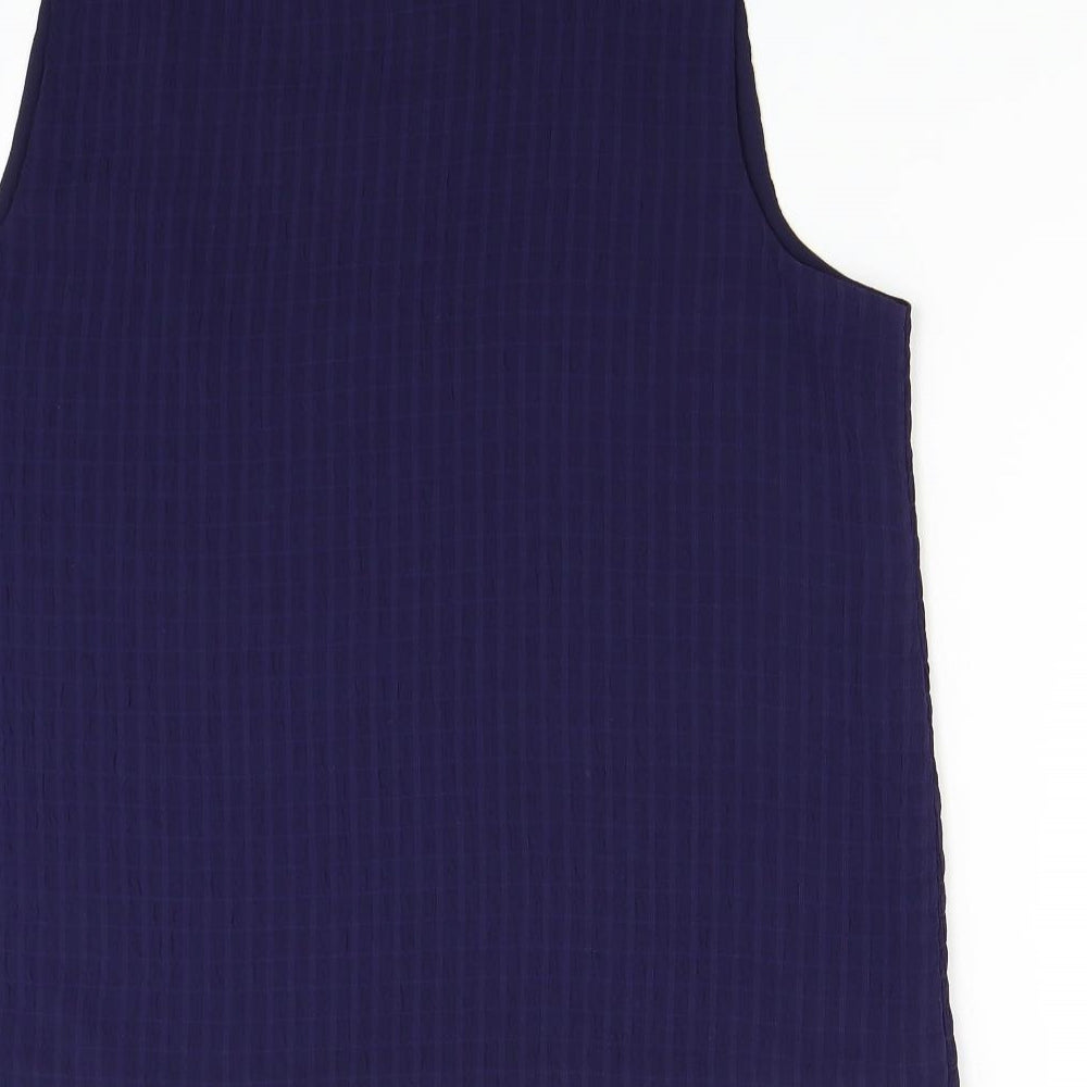 F&F Womens Blue   Basic Blouse Size 16  - Pussy Bow