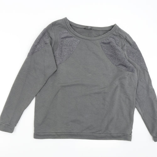 M&S Womens Grey   Pullover Sweatshirt Size 10
