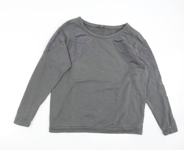 M&S Womens Grey   Pullover Sweatshirt Size 10