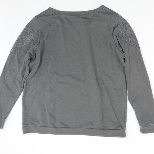 M&S Womens Grey   Pullover Sweatshirt Size 10