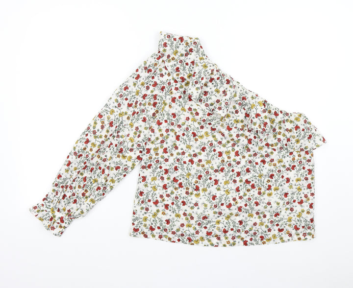 New Look Womens Multicoloured Floral Basic Blouse Size 12