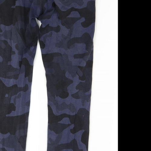 F&F Mens Blue Camouflage  Sweatpants Trousers Size L L29 in