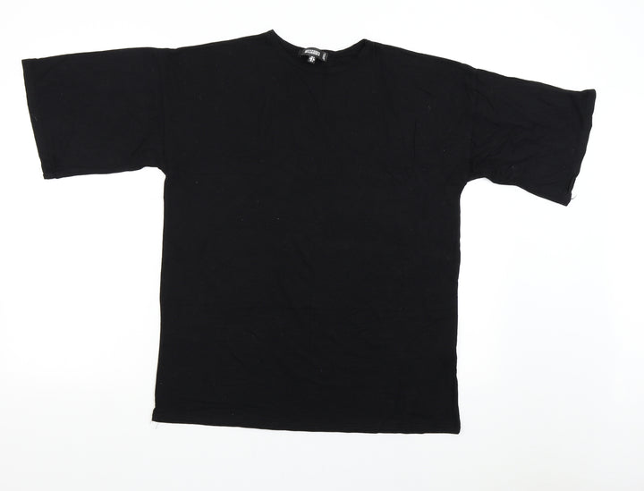 Missguided Womens Black Basic T-Shirt Size 8