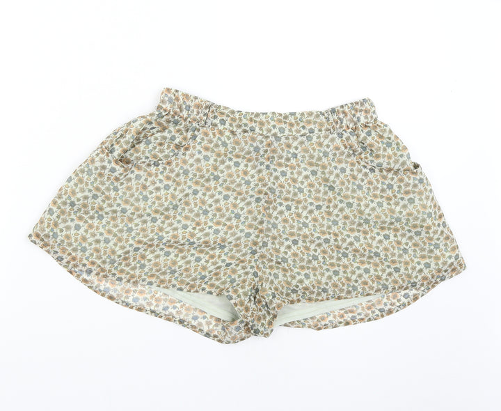 H&M Womens Multicoloured Floral Hot Pants Shorts Size 10