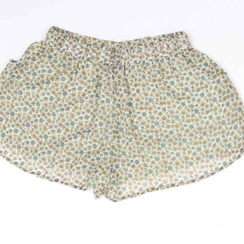 H&M Womens Multicoloured Floral  Hot Pants Shorts Size 10